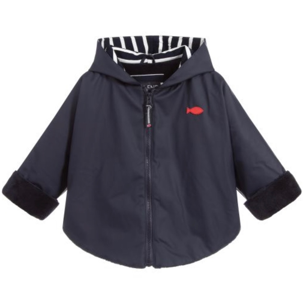 Weekend a la mer navy rain coat 4t